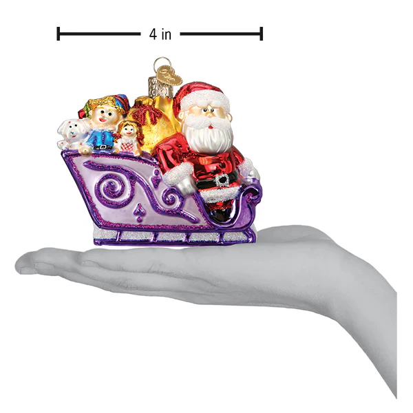 Santa & Friends Glass Ornament - Image 5