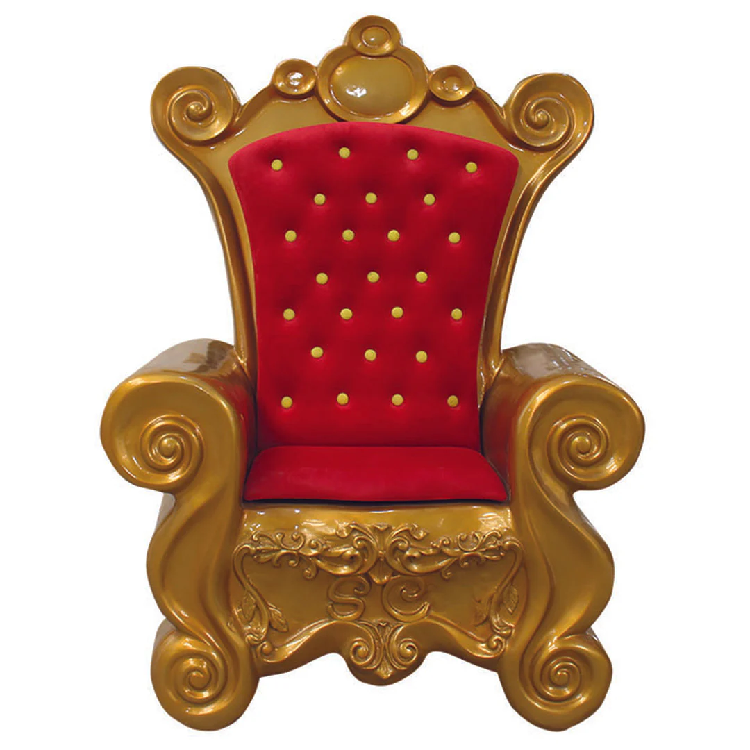 Large Fiberglass Santa Chair, 57"