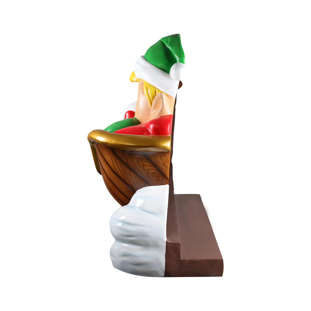 Large Fiberglass Santa's Delivery Photo Op Prop, 69" - Image 2