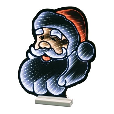 Santa Infinity Light, Acrylic w/UL Plug, 16"