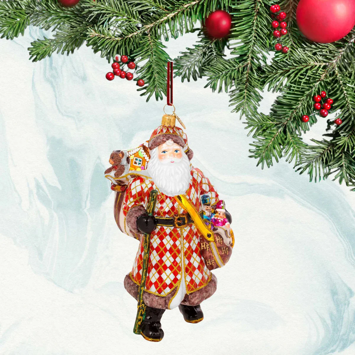 Santa Is Always Welcome Ornament, 6.75" - Image 2