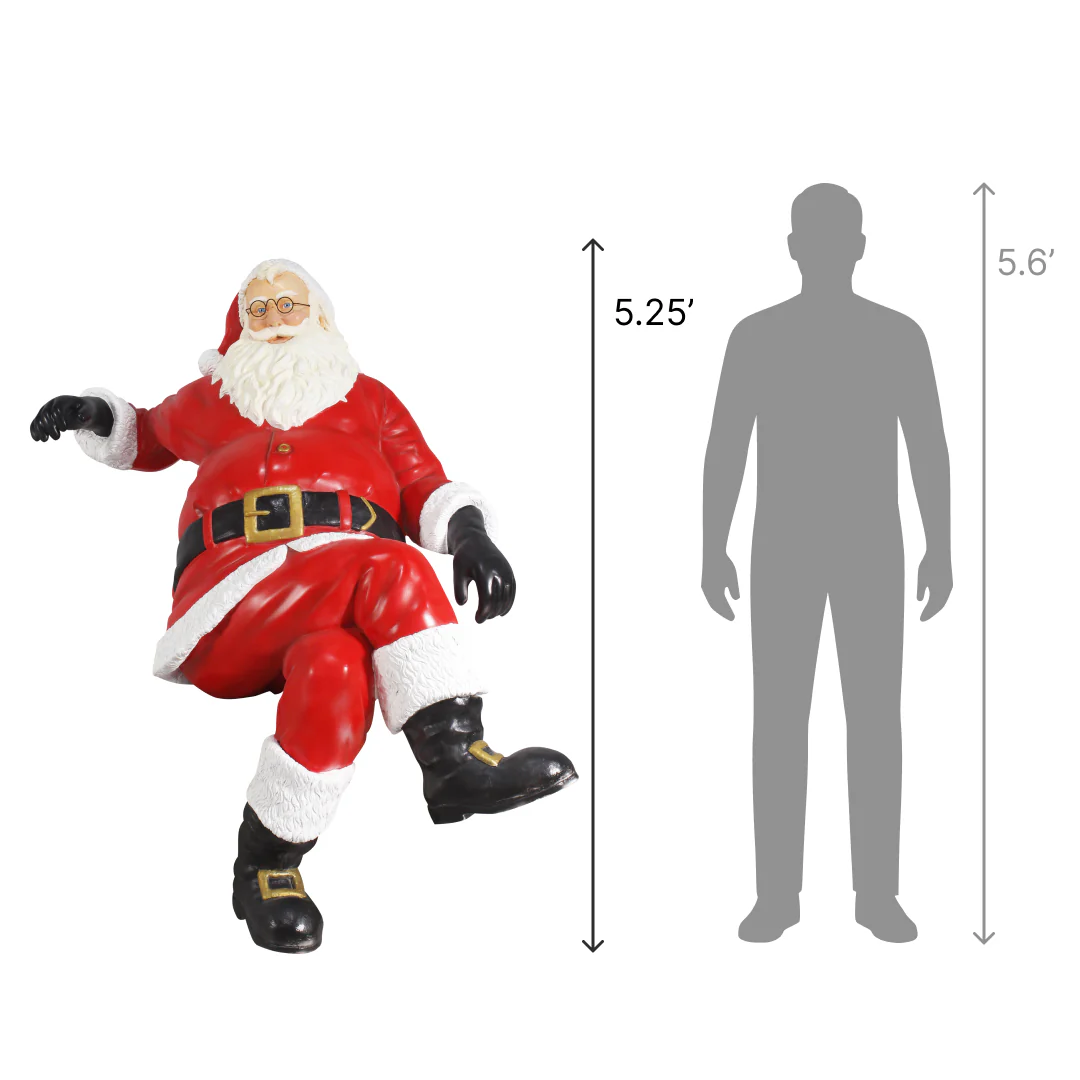 Large Fiberglass Santa on Bench Statue (Santa Only), 63" - Image 2