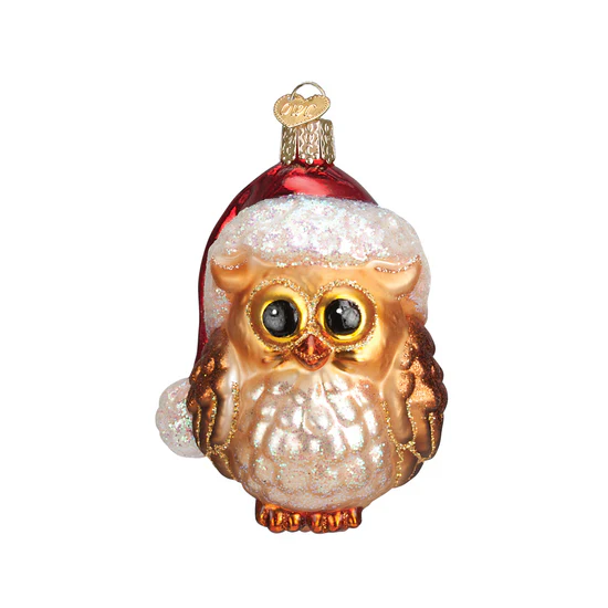Santa Owl Ornament, 3.75" - Image 2