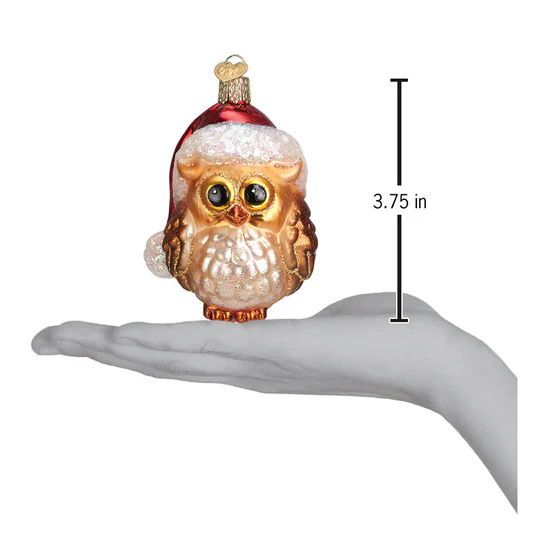 Santa Owl Ornament, 3.75" - Image 3