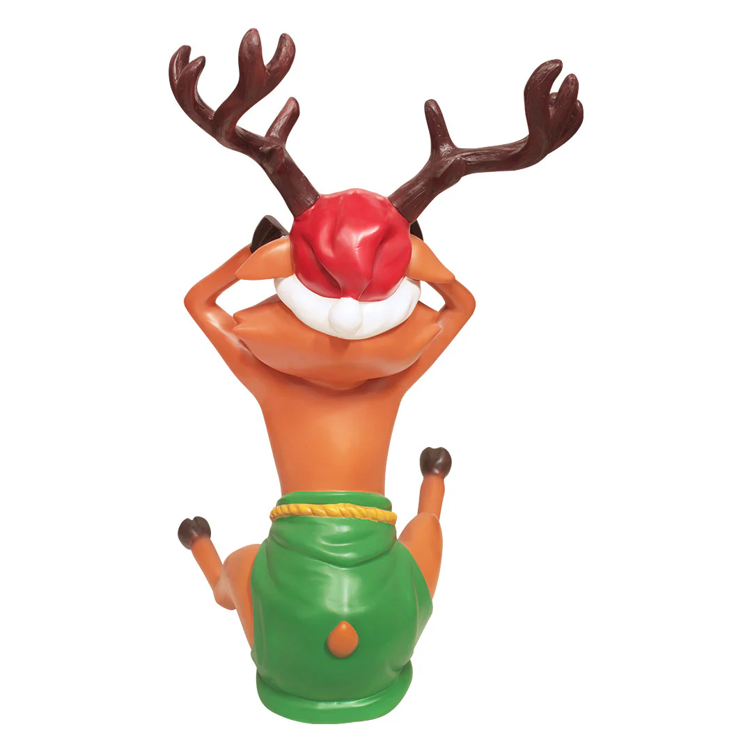 Large Fiberglass Santa Reindeer Figure, 55" - Image 4