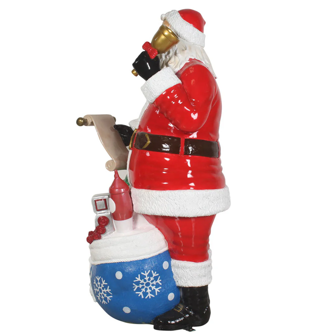 Large Santa w/Scroll Figure, 66" - Image 3