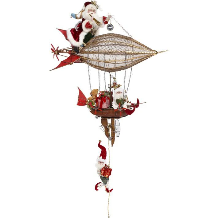 Santa's Airship Figurine, 50"
