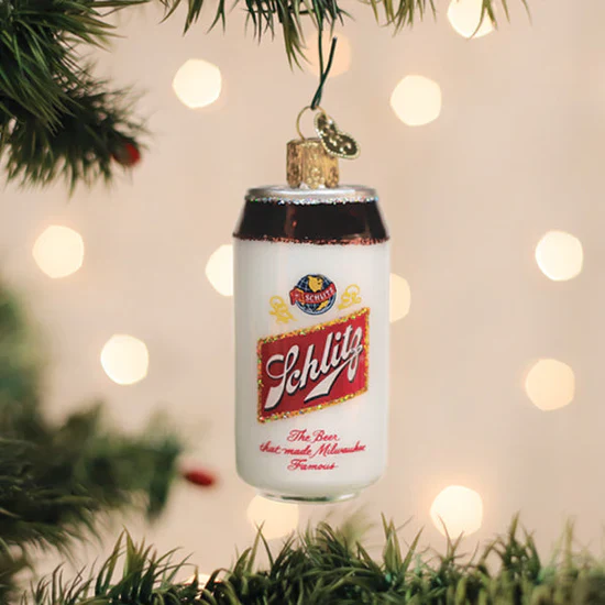 Schlitz Beer Can Ornament, 3.25"