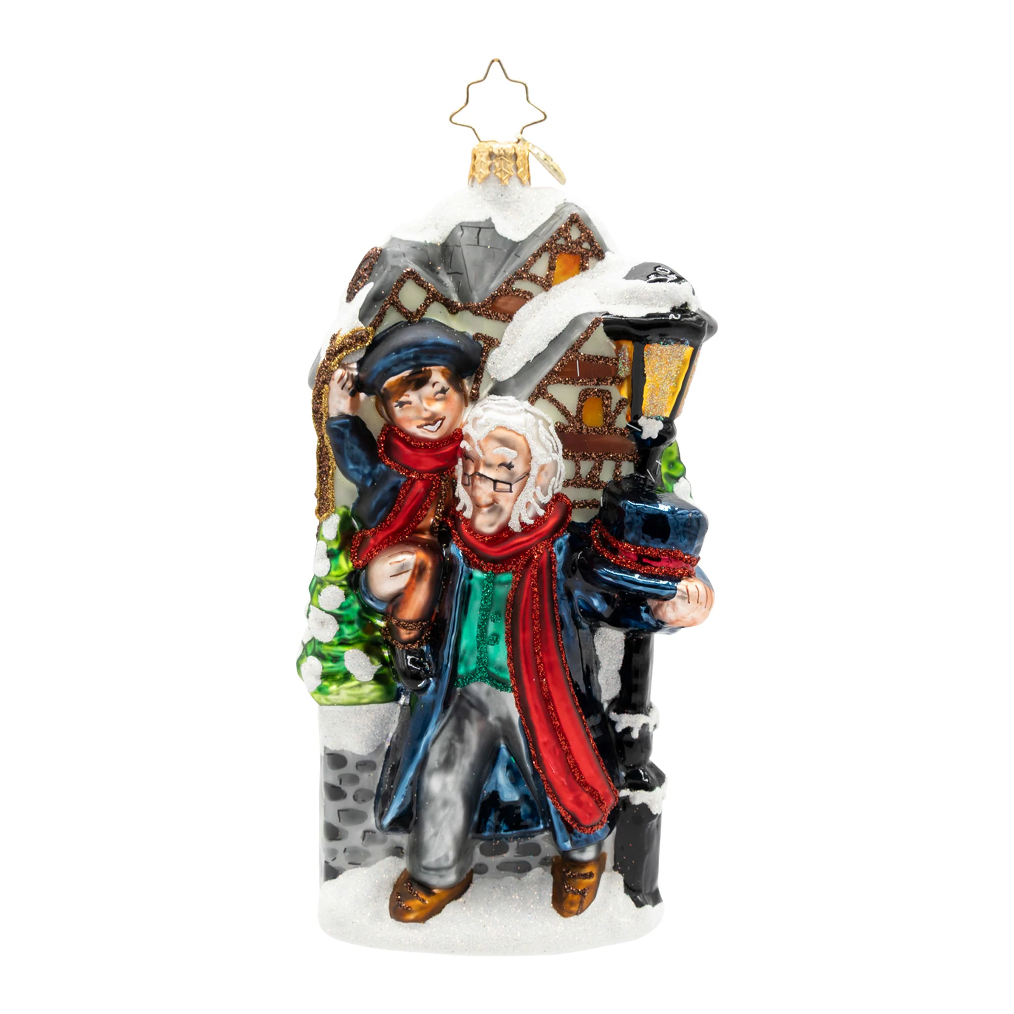 Scrooge’s Second Chance Glass Ornament, 6.5" - Image 2