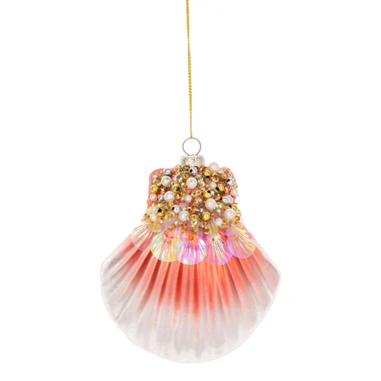 Glass Sea Shell Ornaments (2 styles - sold Individually) - Image 2