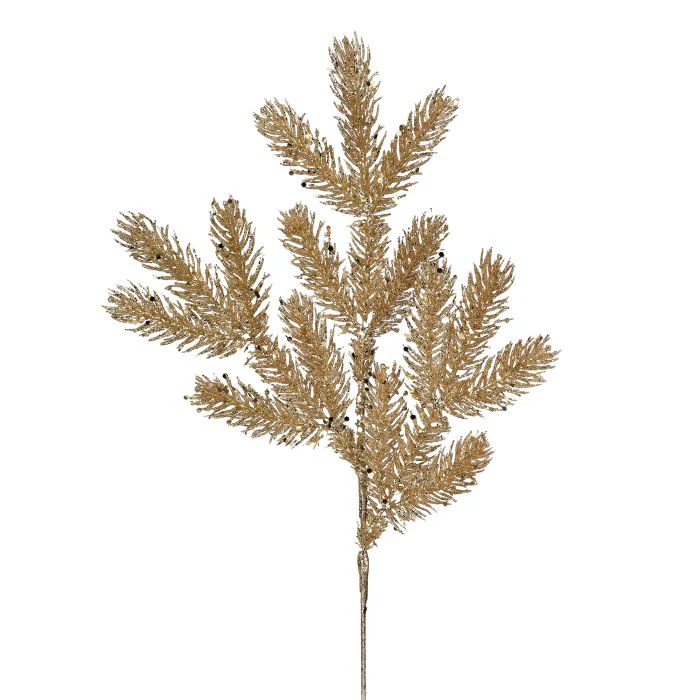 Sequin Glitter Spruce Spray, 21" (Champagne)