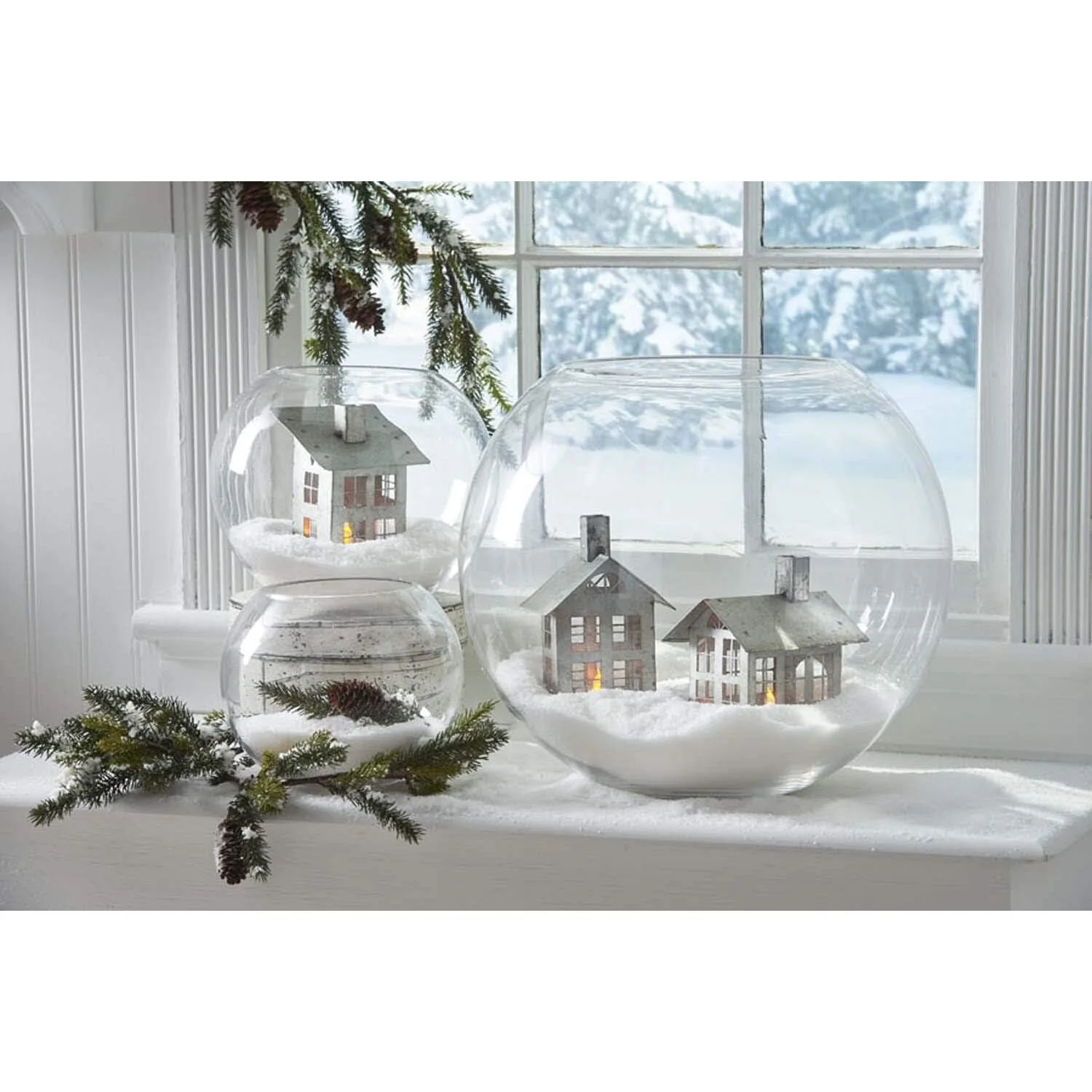 Glass Round Vases (Set of 3) - Image 3