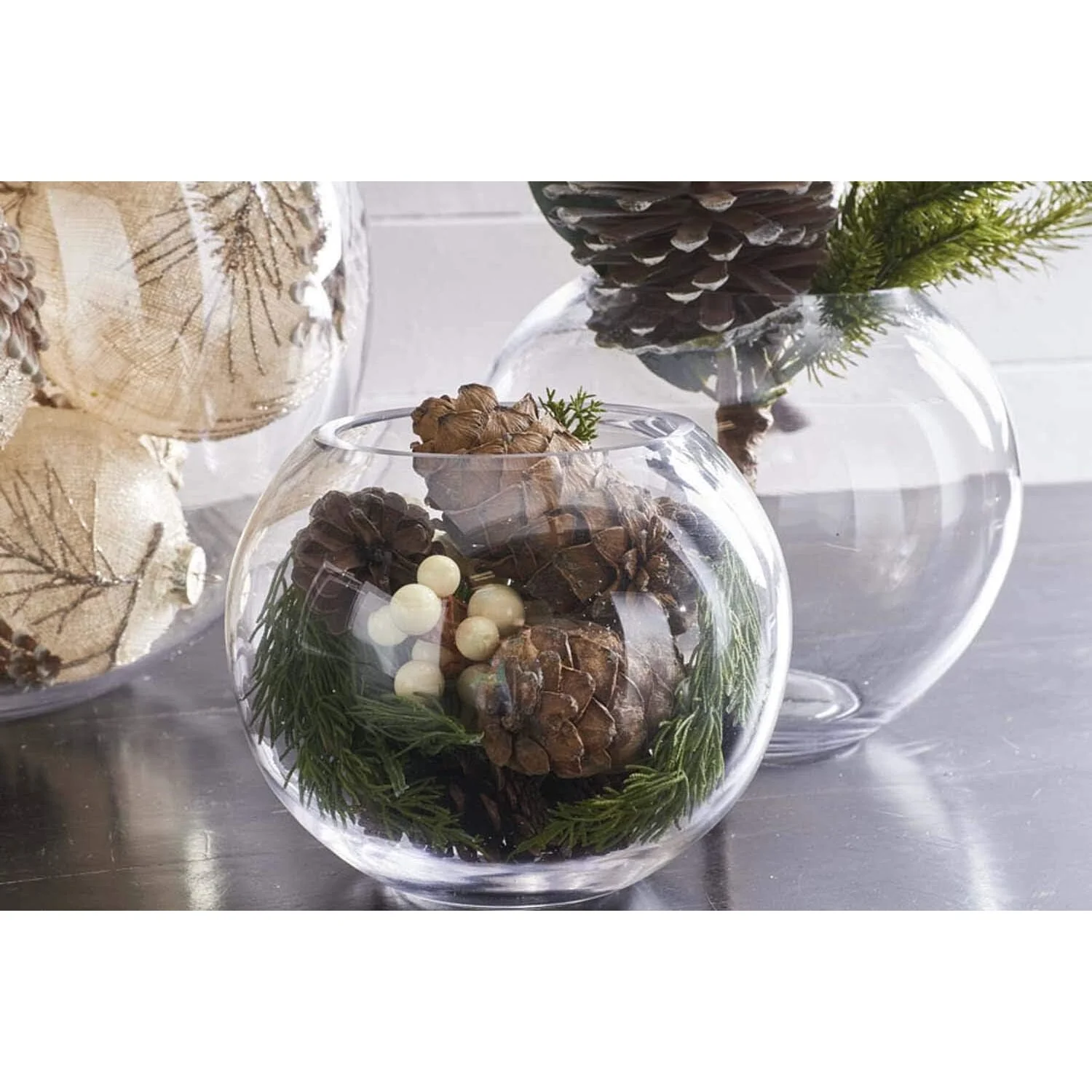 Glass Round Vases (Set of 3) - Image 4