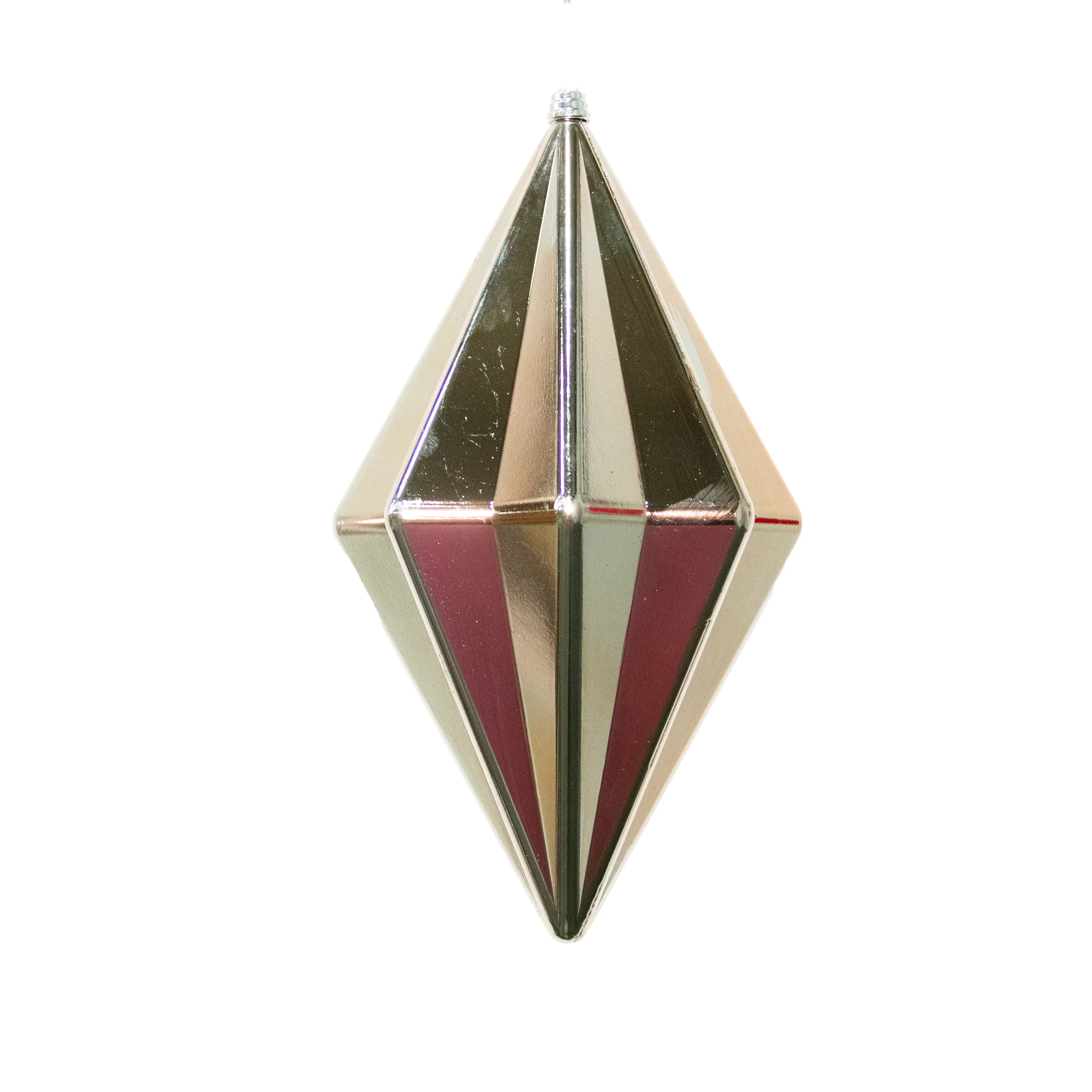 Shatterproof Silver/Sand Gold Finial Ornament, 12"