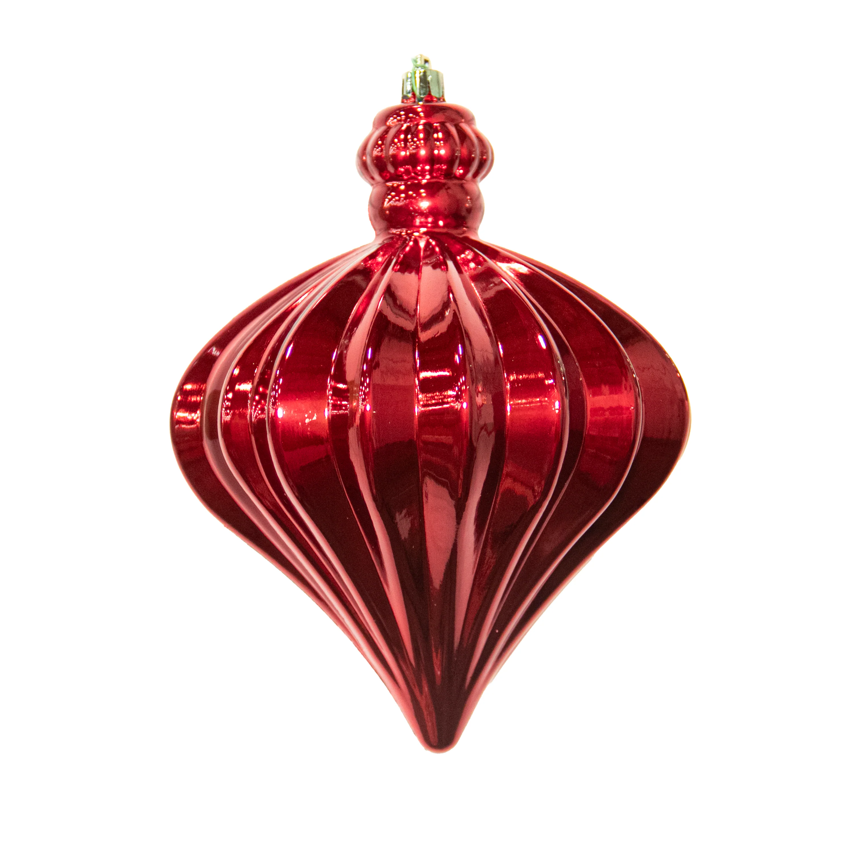 Shatterproof Plastic UV Red Shiny Coconut Ornament, 7"(H) x 6"(W)