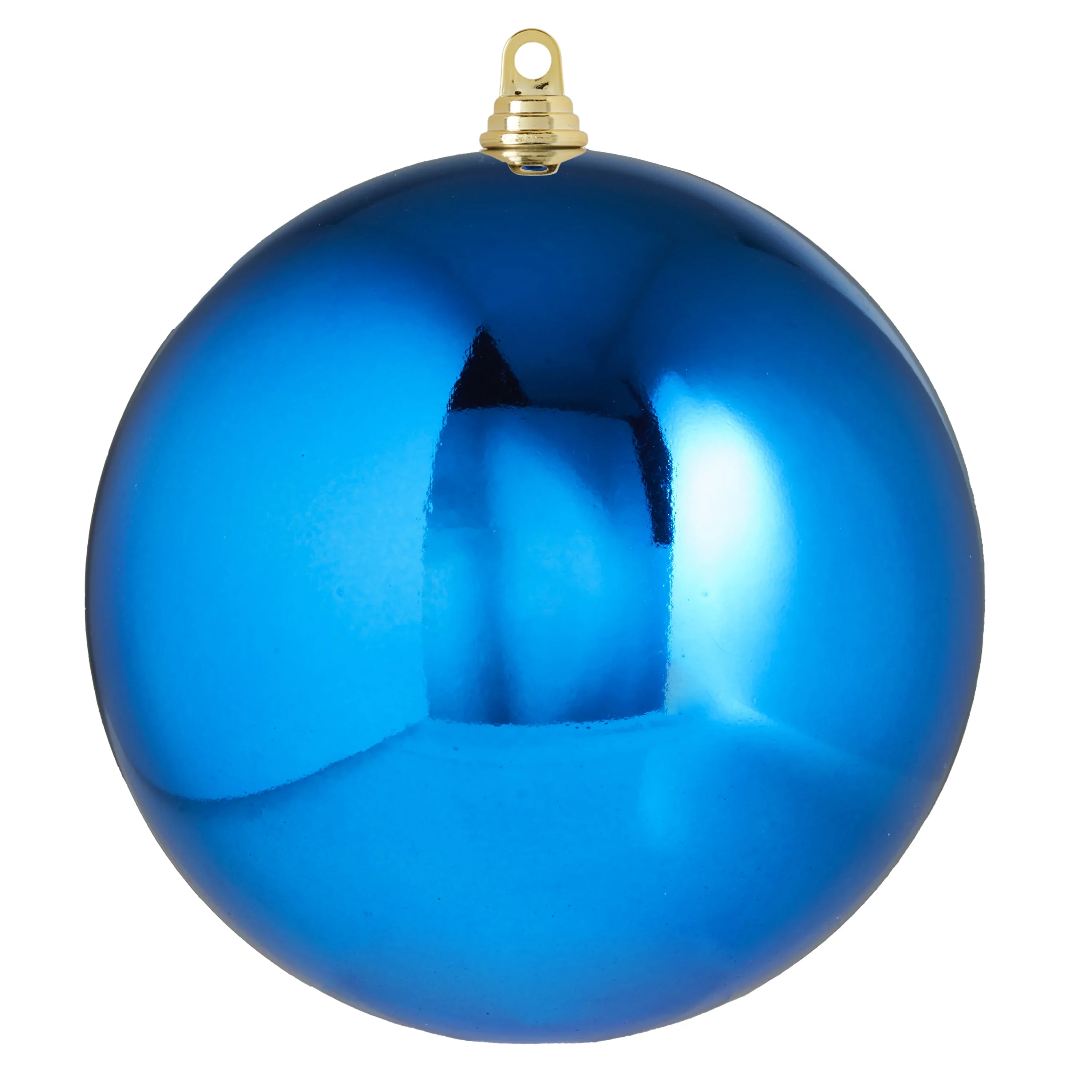 Shatterproof Blue Shiny Ball UV Ornament, 8" (200MM)