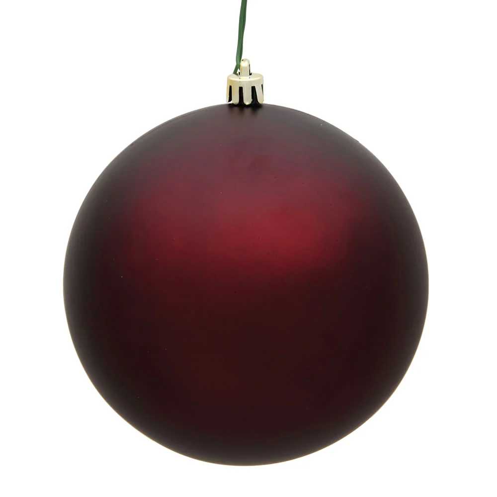 Shatterproof Burgundy Matte Ball Ornament, 6" (150MM)