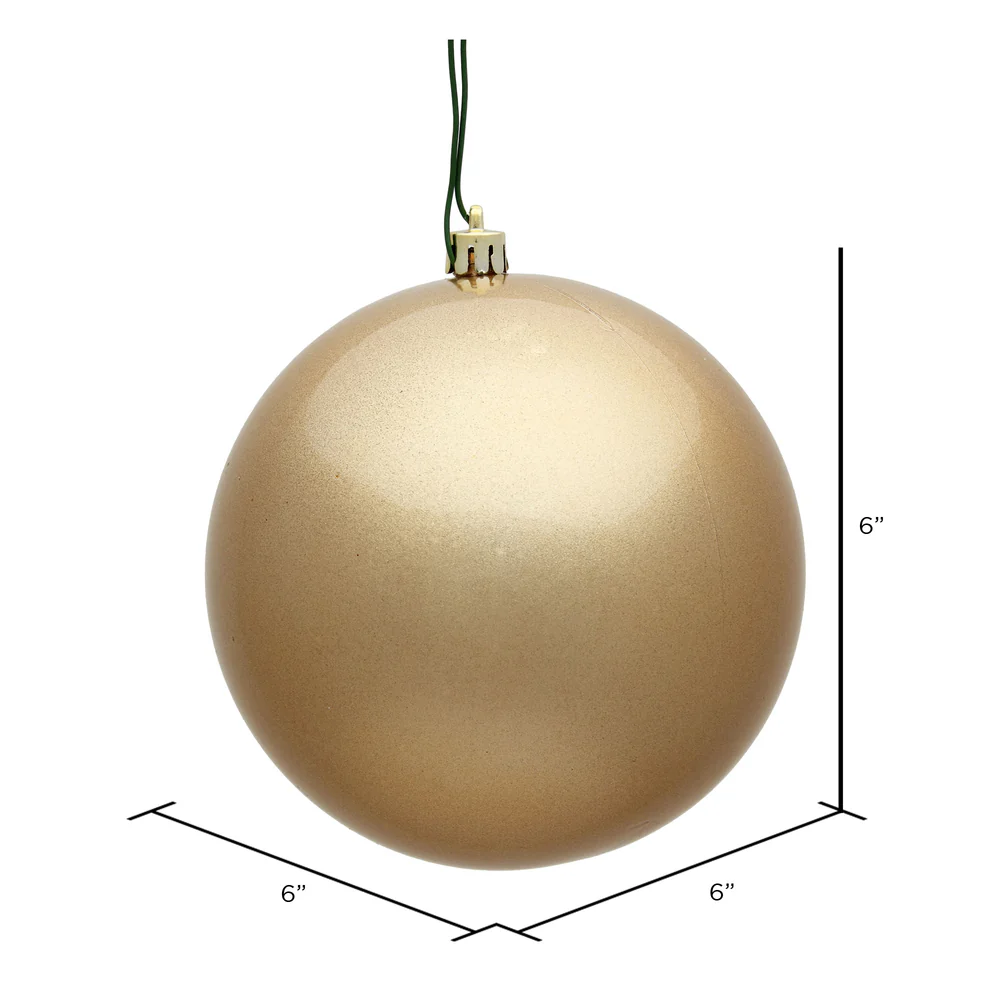 Shatterproof Café Latte Candy Ball UV Ornament, 6" (Set of 4) - Image 2