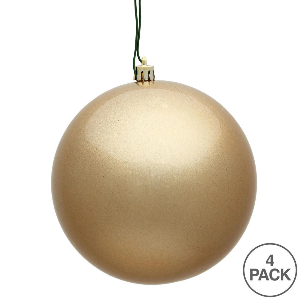 Shatterproof Café Latte Candy Ball UV Ornament, 6" (Set of 4) - Image 3