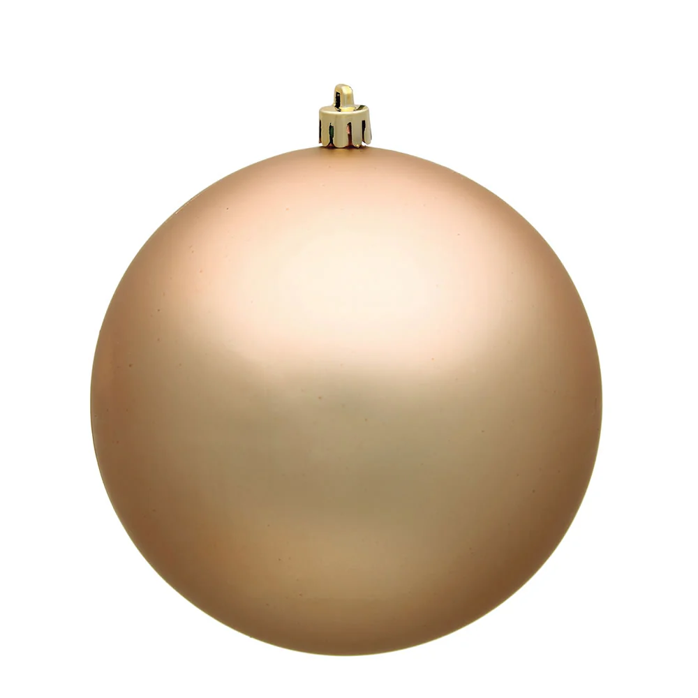 Shatterproof Café Latte Matte Ball UV Ornament, 4" (Set of 6) - Image 3