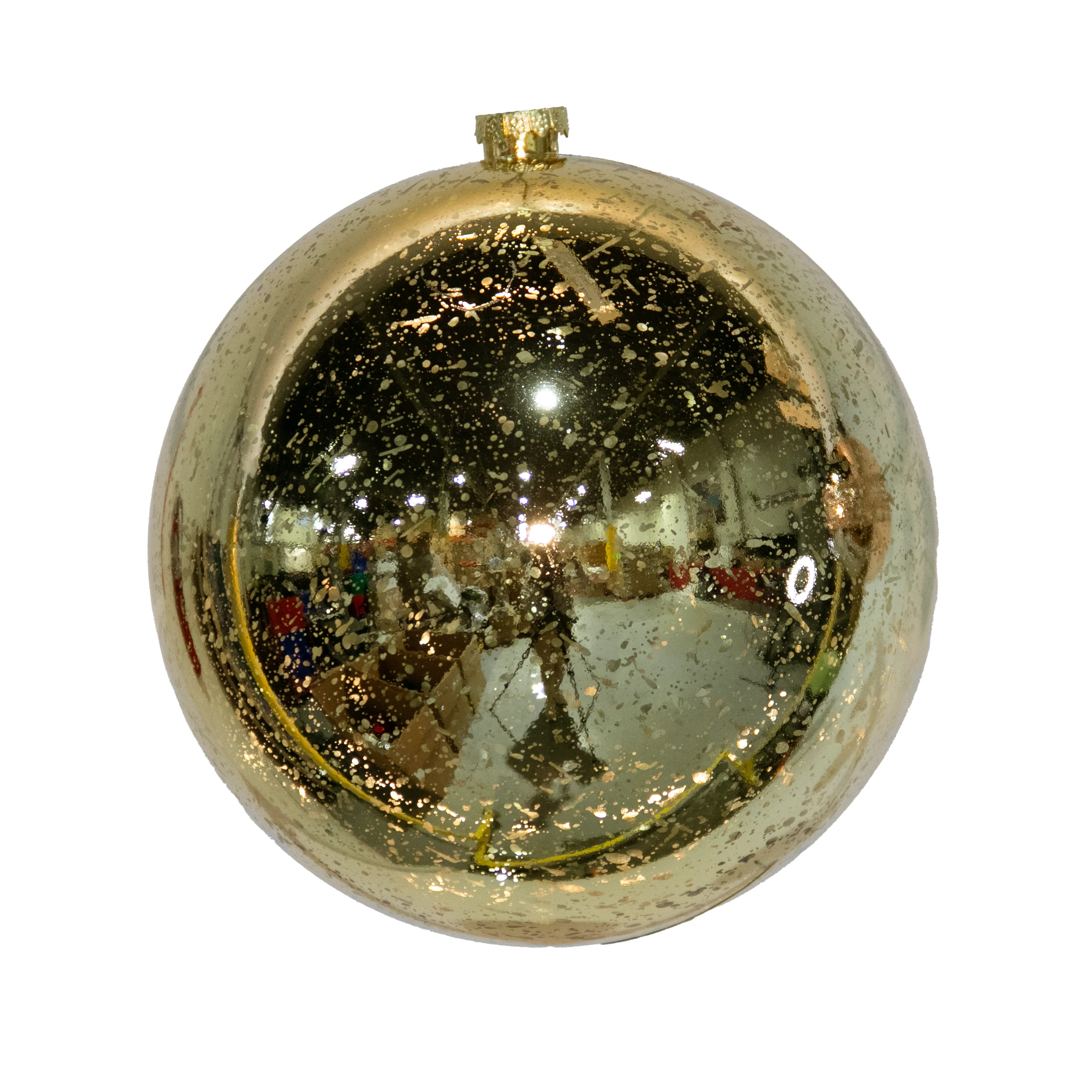 Shatterproof Gold Mercury Ball Ornament, 8" (200MM)