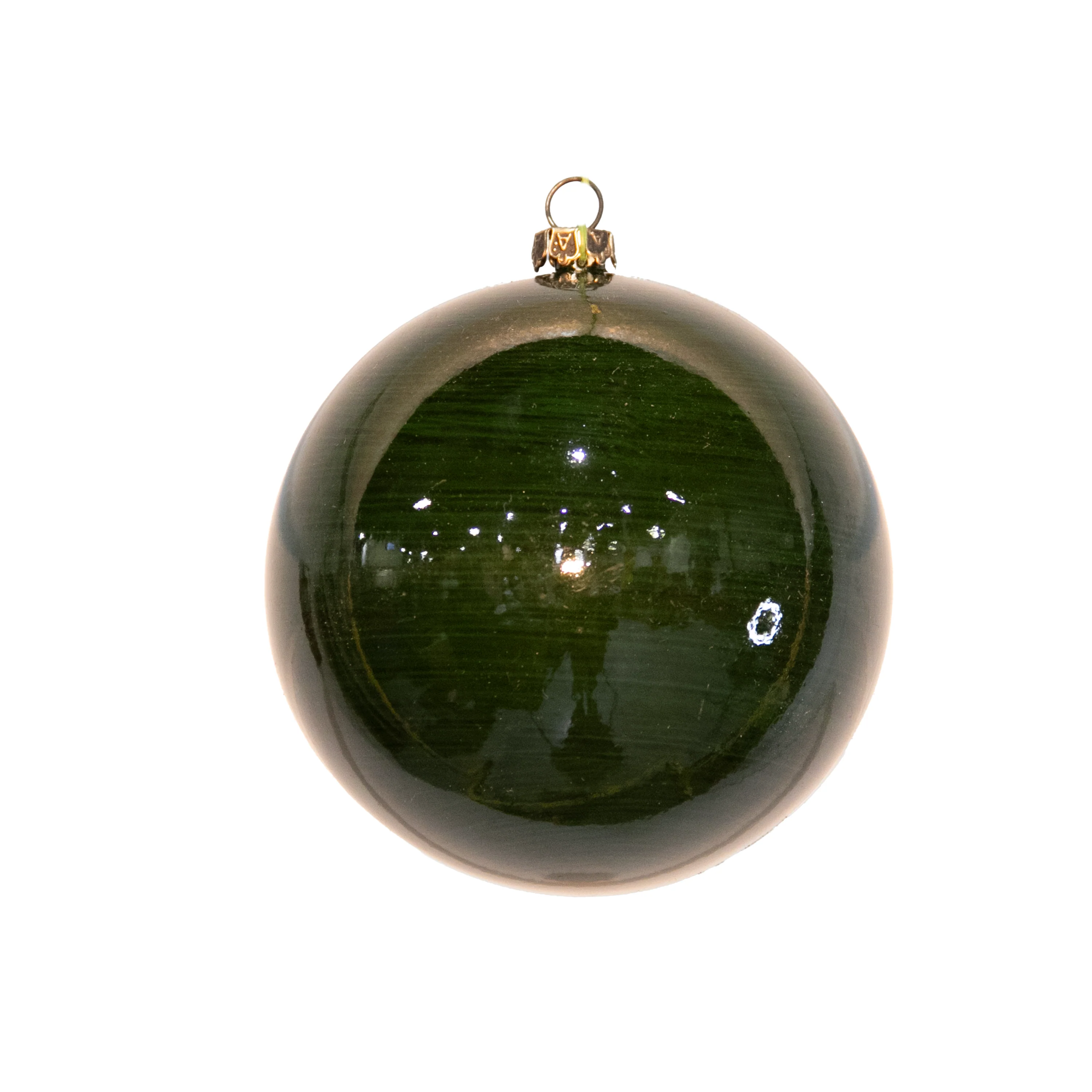 Shatterproof Plastic Lichen Green Ball Ornament, 4" (100MM)