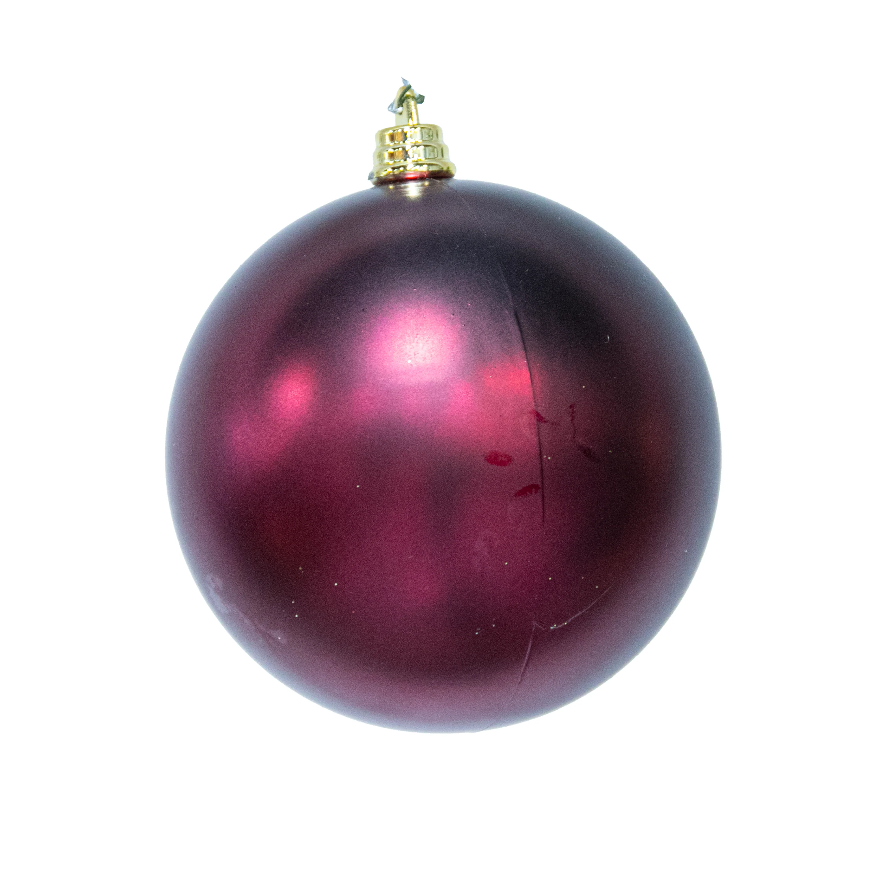 Shatterproof Plum Matte Ball Ornament, 4" (100MM)