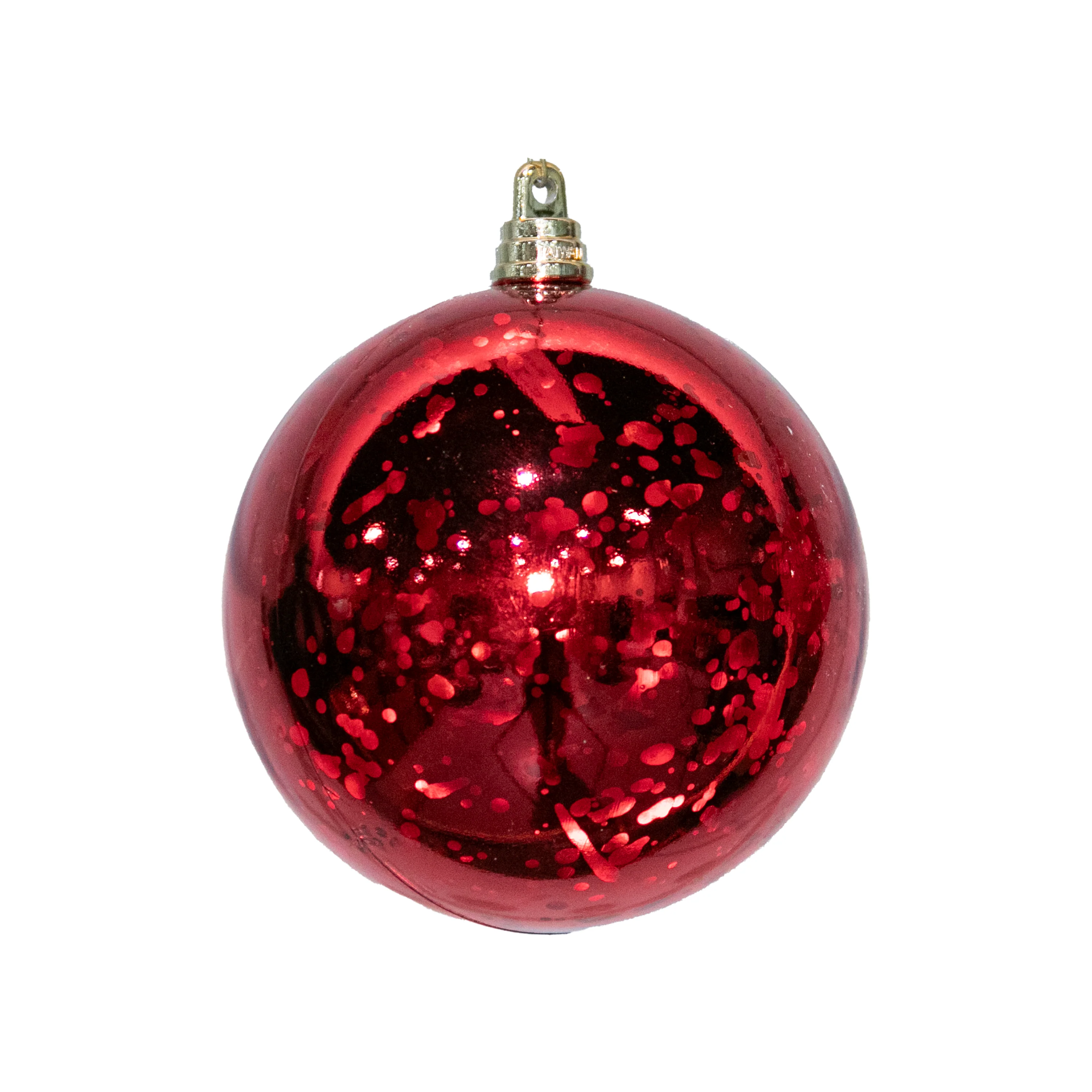 Shatterproof Red Mercury Ball Ornament, 4" (100MM)