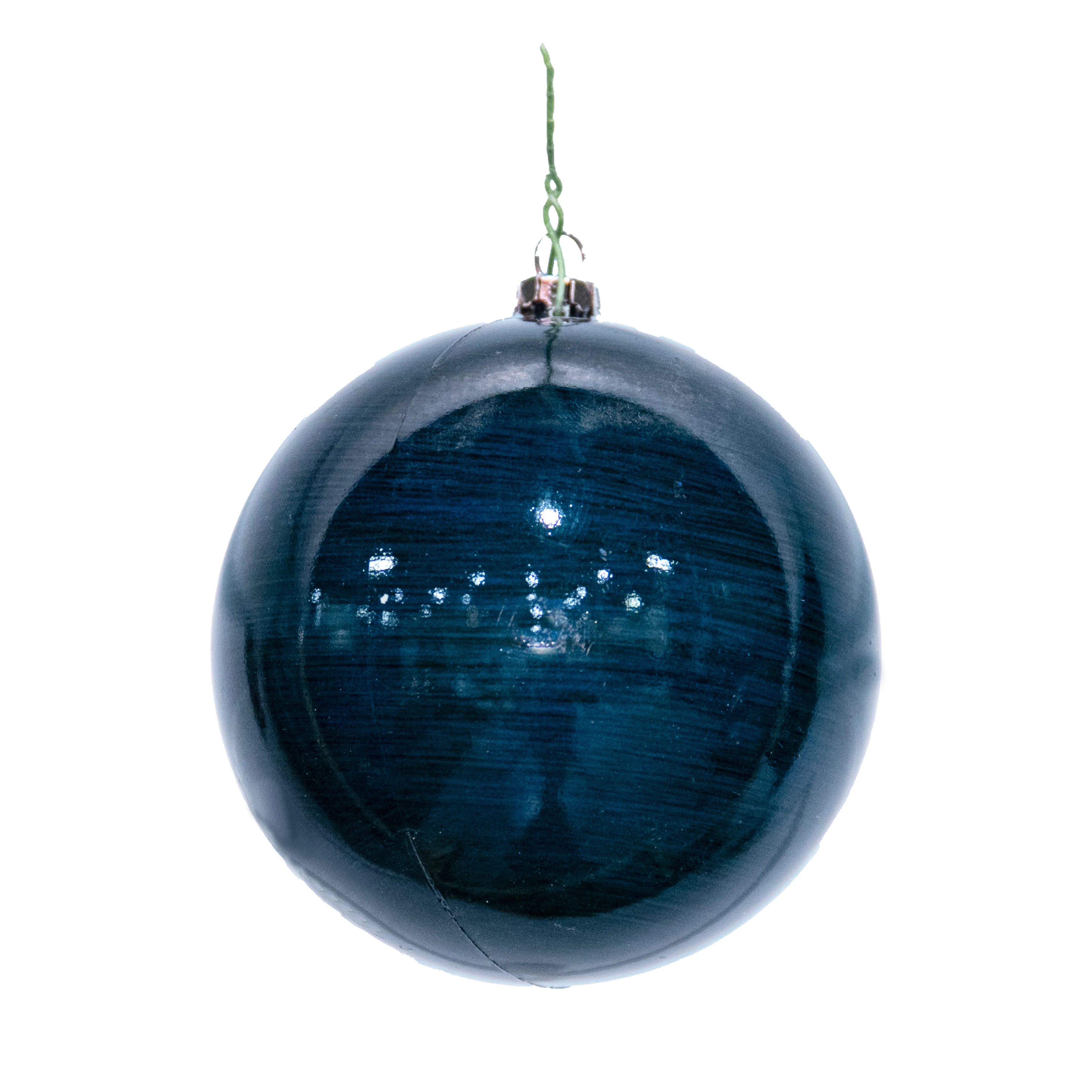 Shatterproof Ancient Navy Blue Ball Ornament, 4" (100MM)