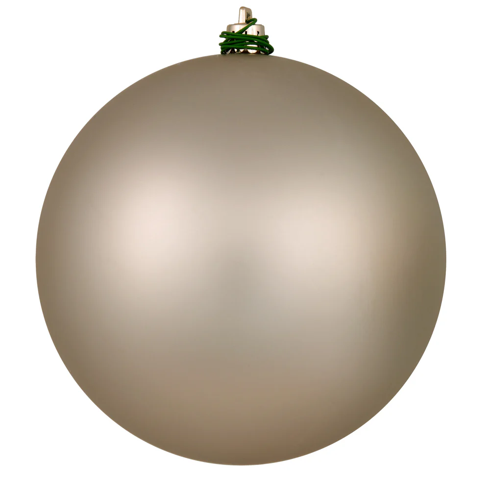 Shatterproof Oat Matte Ball UV Ornament, 4" (Set of 6)