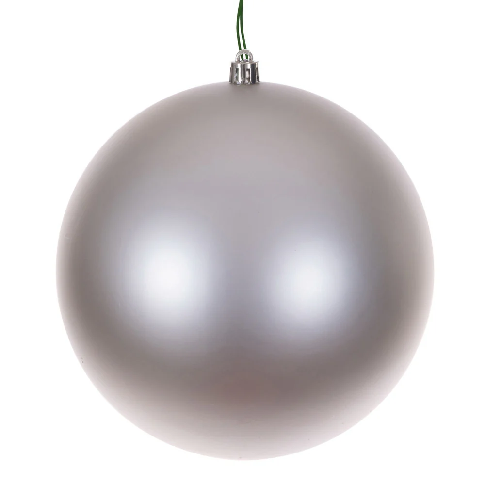 Shatterproof Oat Matte Seamless Ball UV Ornament, 6" (Set of 4)
