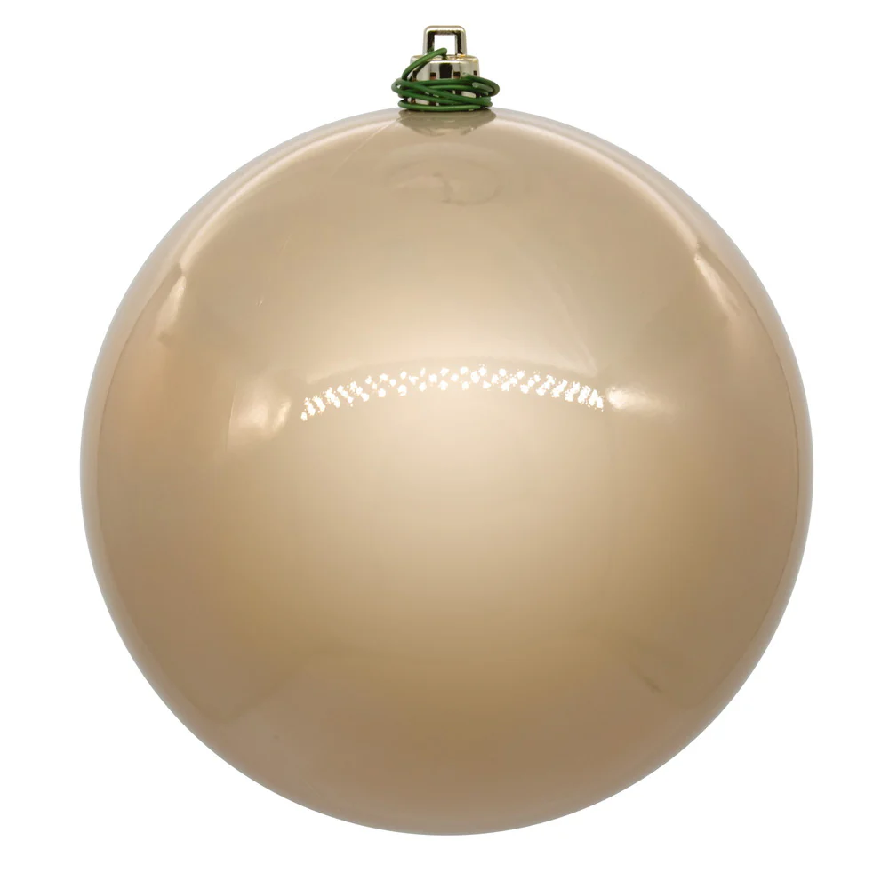 Shatterproof Oat Pearl Ball UV Ornament, 4" (Set of 6)