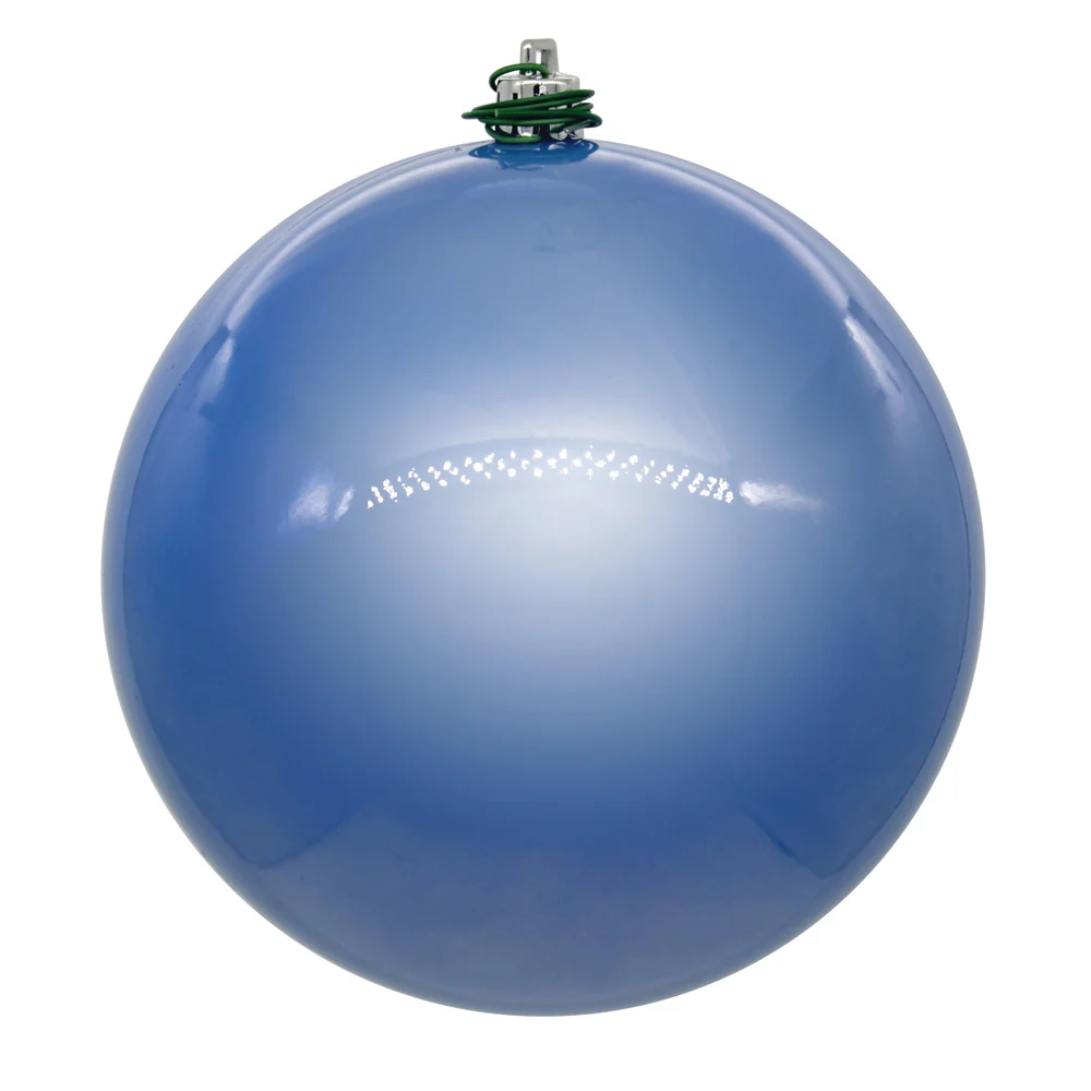 Shatterproof Periwinkle Candy Apple Ball Ornament, 4" (100MM)