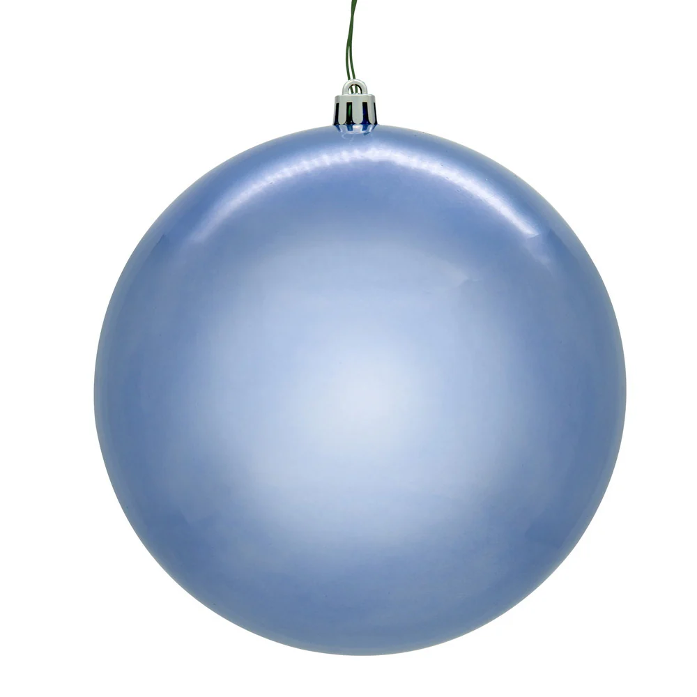 Shatterproof Periwinkle Shiny Ball Ornament, 4" (100MM)