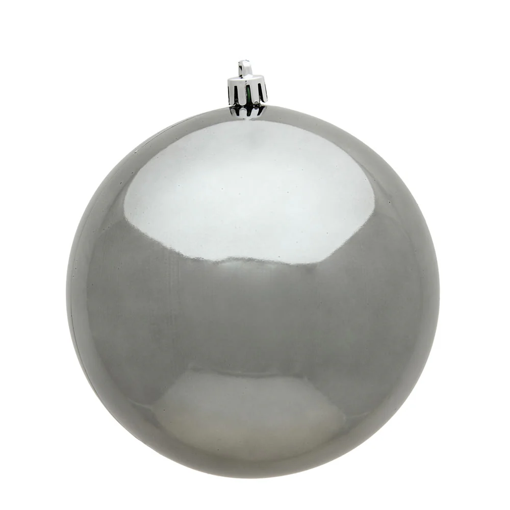 Shatterproof Pewter Pearlized Ball Ornament, 4" (100MM)
