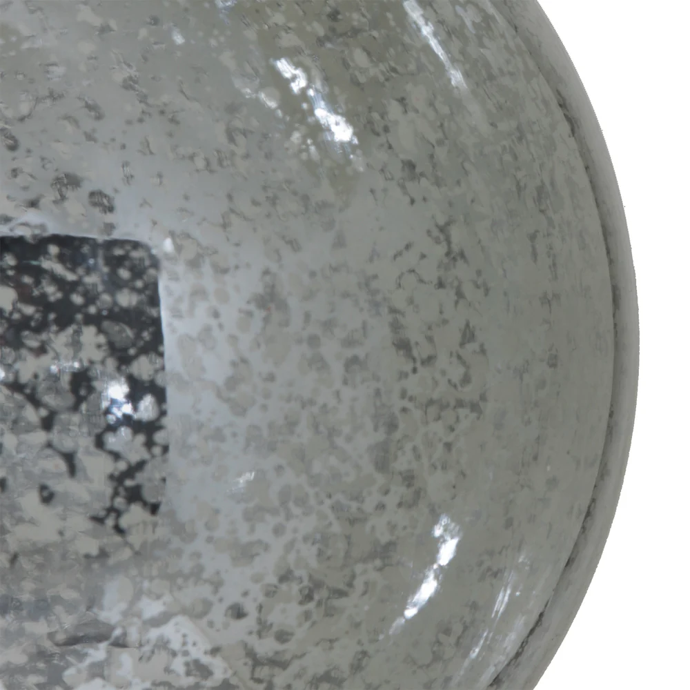 Shatterproof Pewter Shiny Mercury Ball UV Ornament, 6" (Set of 4) - Image 2