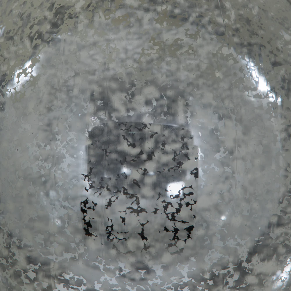 Shatterproof Pewter Shiny Mercury Ball UV Ornament, 6" (Set of 4) - Image 4