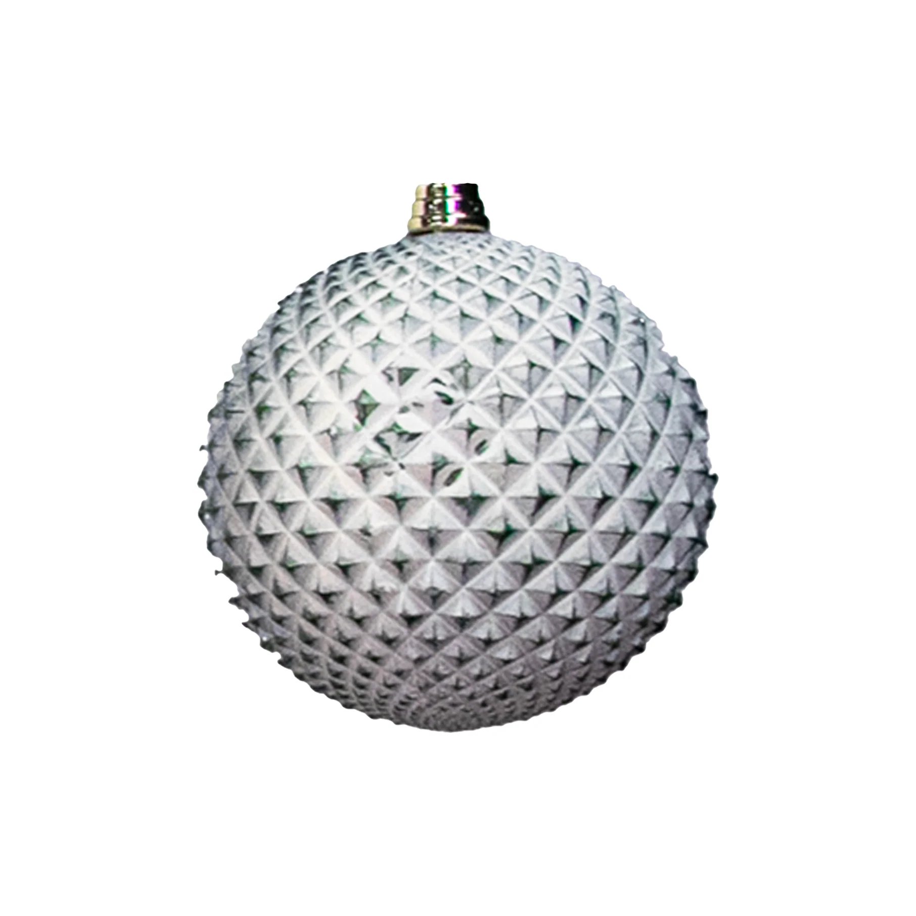 Shatterproof Plastic K41V Green w/Beige Paint Durian Ball Ornament, 4" (100MM)