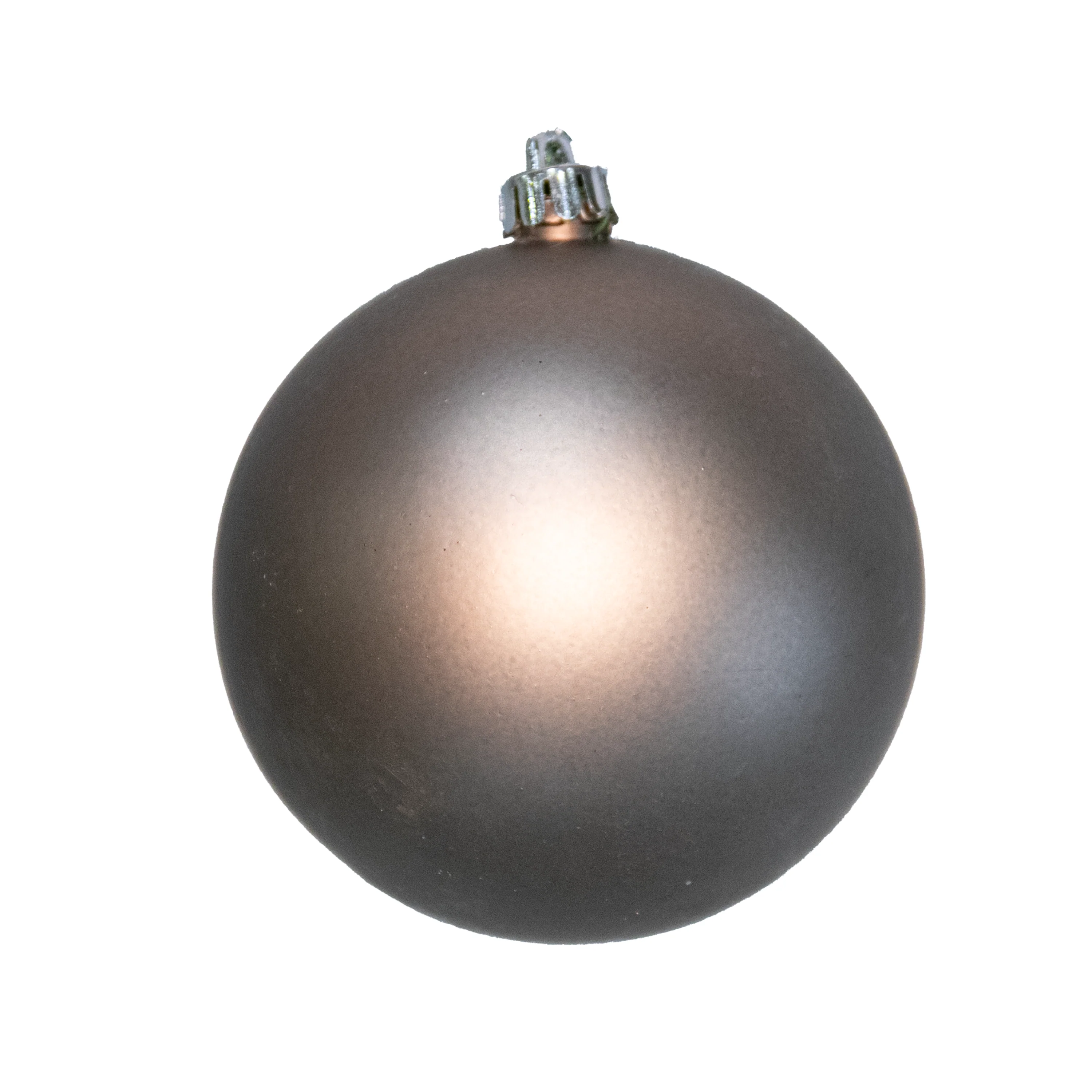 Shatterproof Platinum Matte Ball Ornament, 4" (100MM)