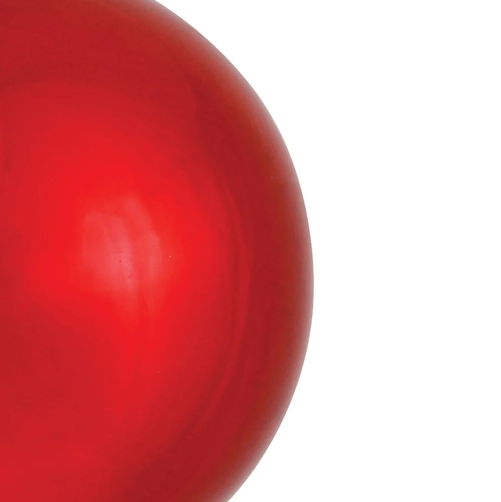 Shatterproof Red Shiny UV Ball Ornament, 4" (Set of 6) - Image 4