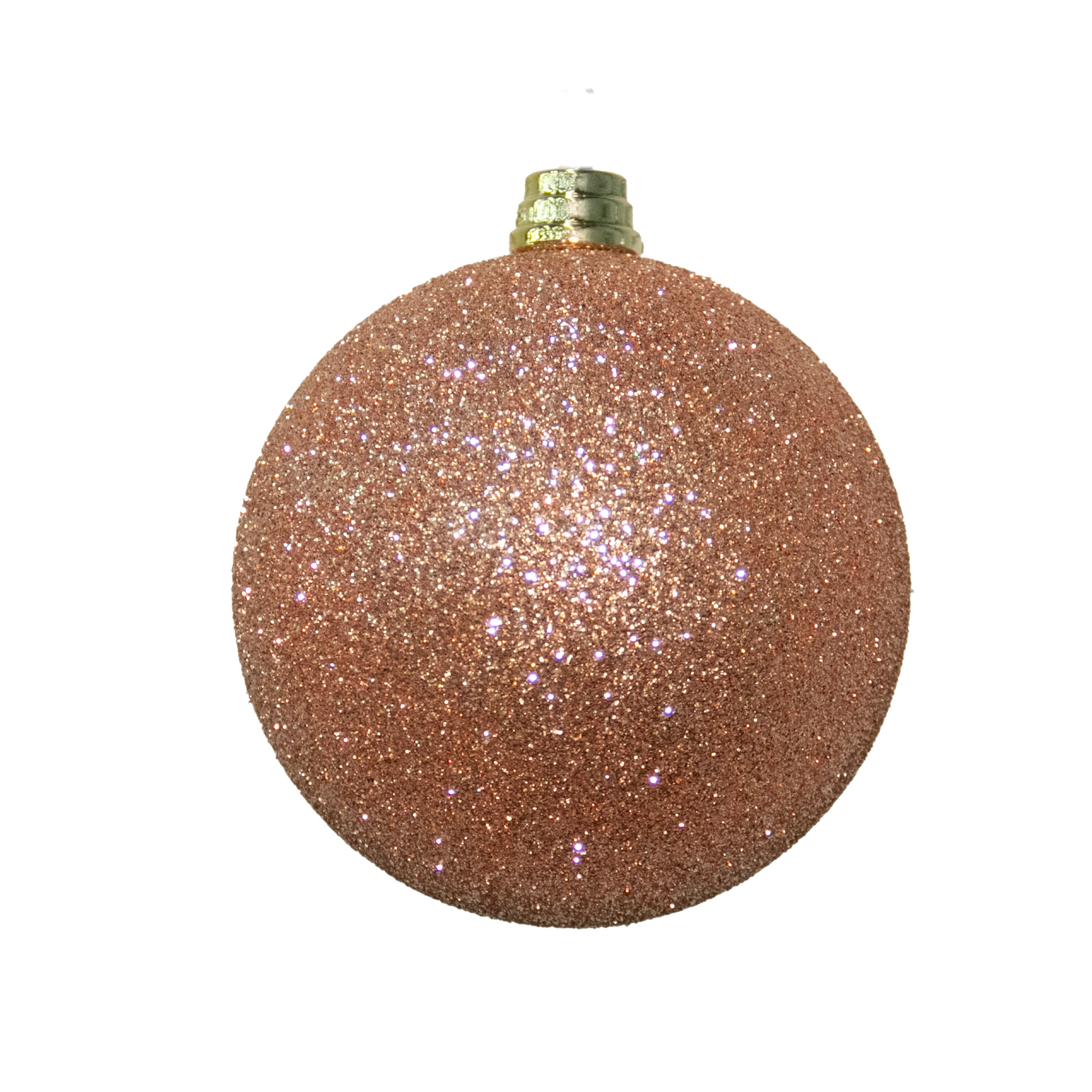 Shatterproof Sand Gold Glitter Ball Ornament, 3" (80MM)