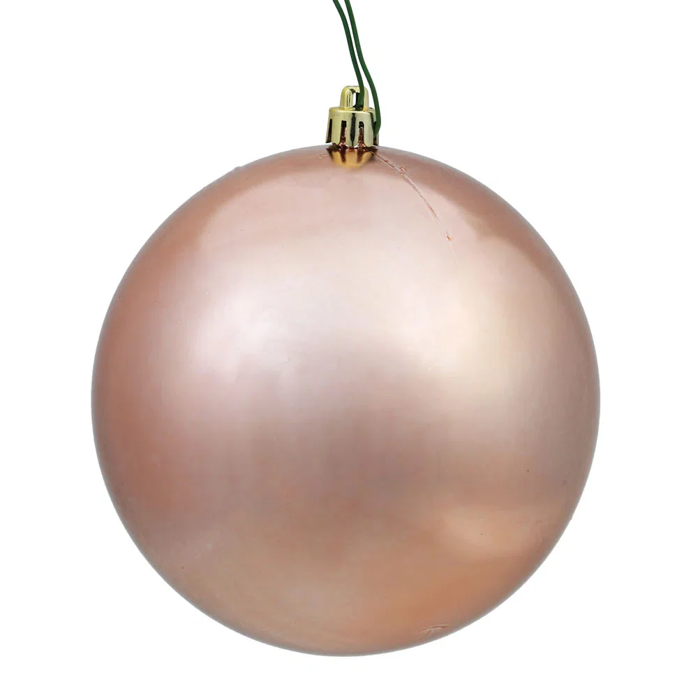 Shatterproof Sand Gold Shiny Ball Ornament, 4" (100MM)