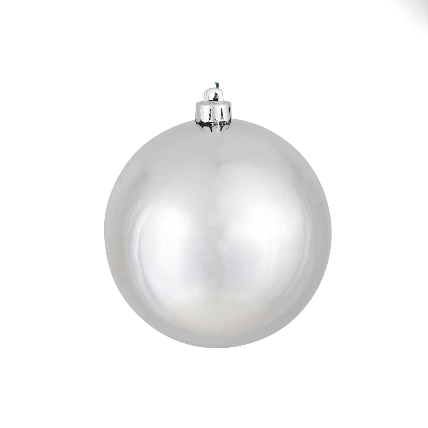 Shatterproof Silver Candy Apple Ball UV Ornament, 6" (150MM)