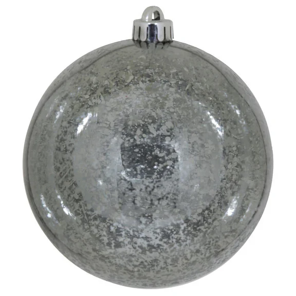 Shatterproof Silver Mercury Ball Ornament, 6" (150MM)