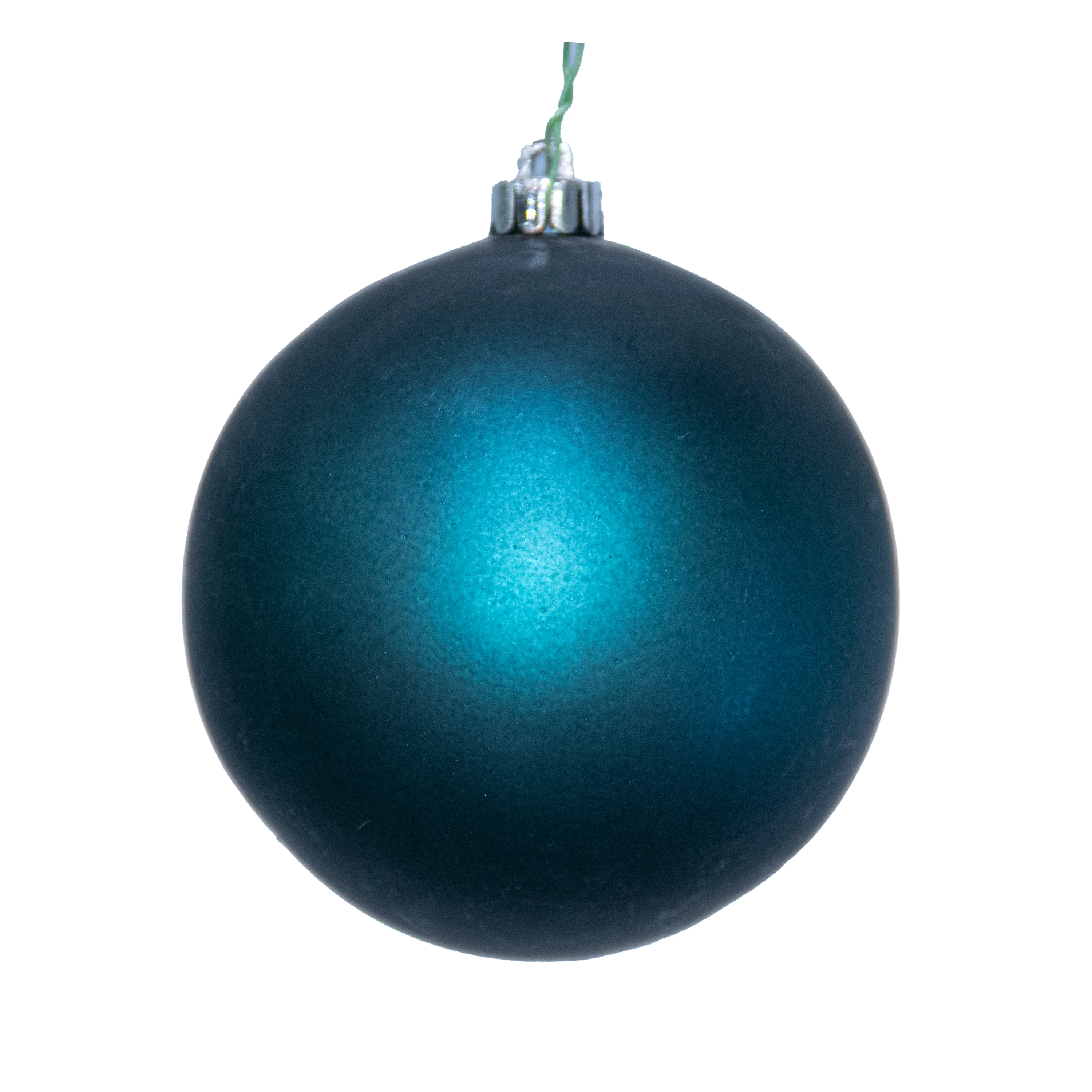 Shatterproof Teal Matte Ball Ornament, 4" (100MM)
