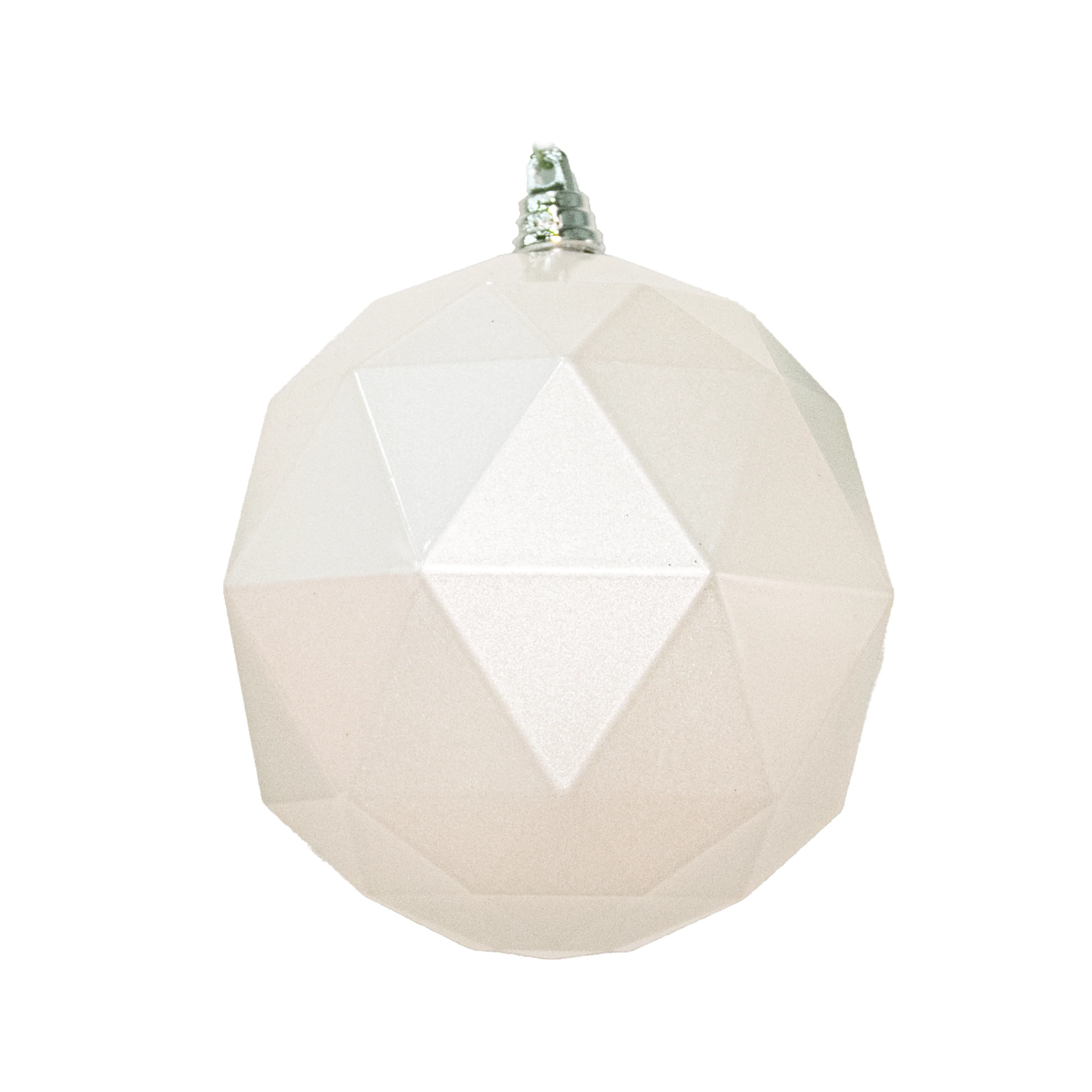 Shatterproof White Candy Apple Ball Ornament, 5" (120MM)