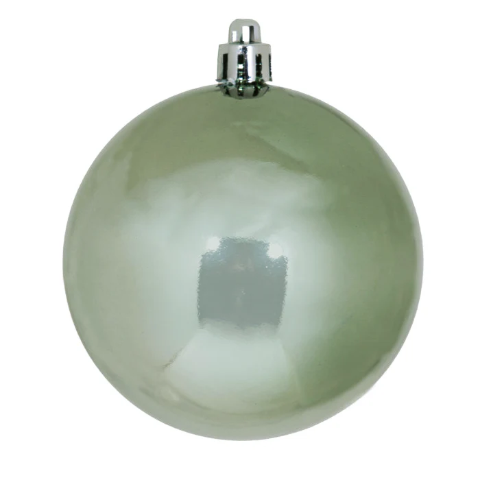Shatterproof Plastic UV Wrought Iron Shiny Ball Ornament, 3" (80MM)