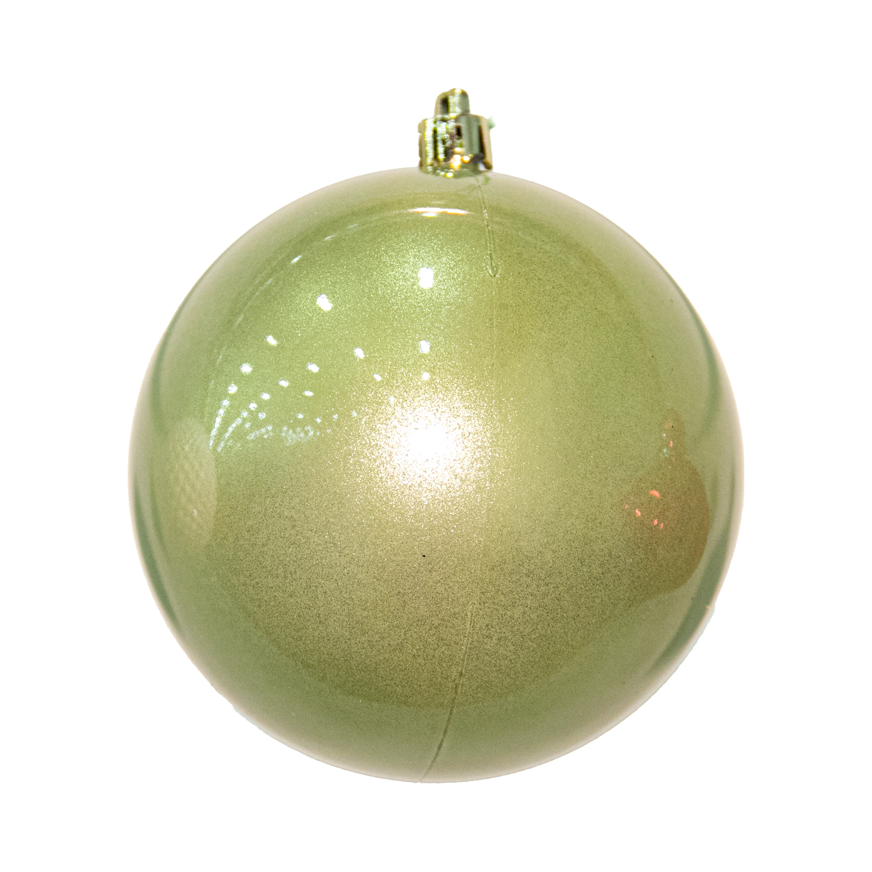 Shatterproof Plastic UV Wrought Iron Shiny Ball Ornament, 8" (200MM)