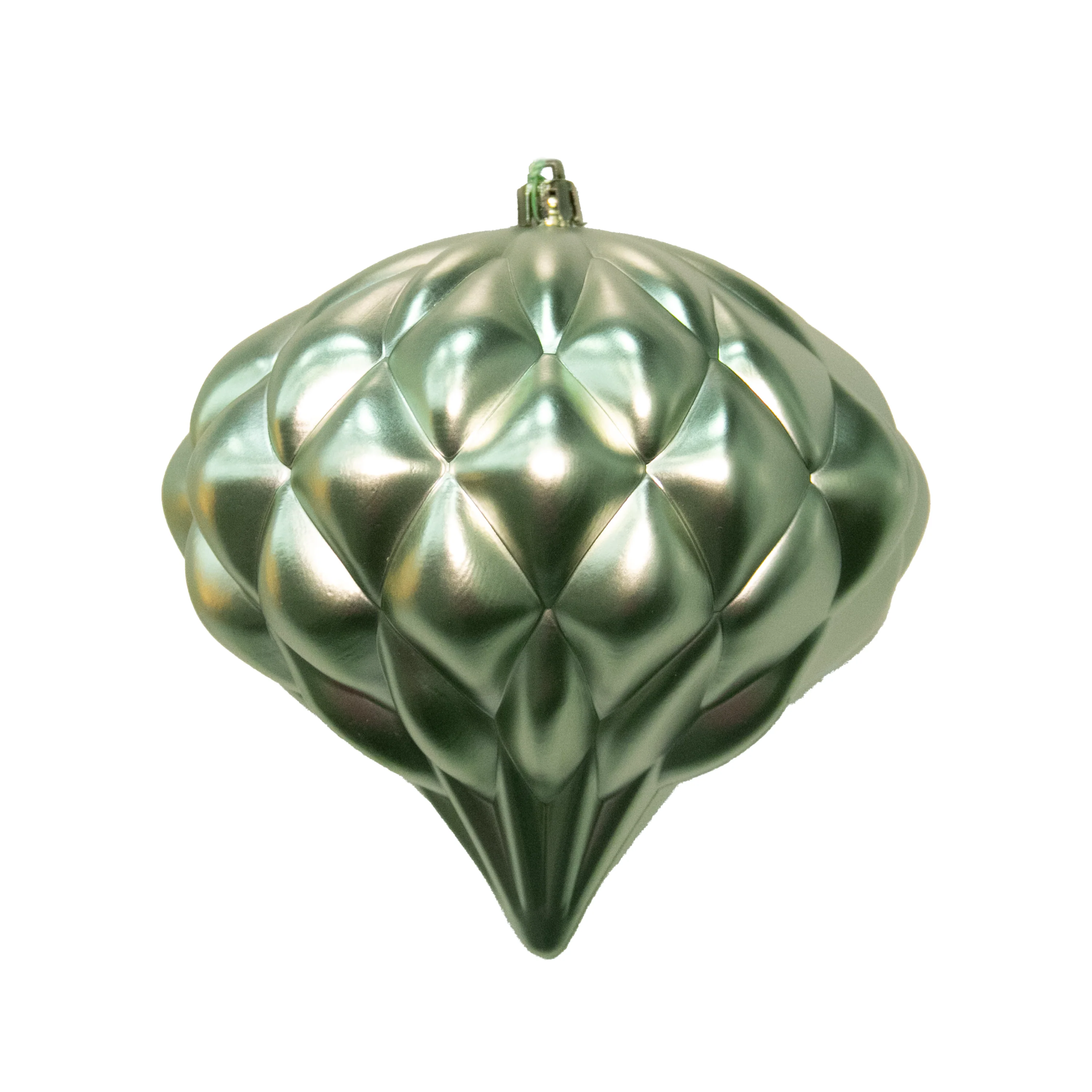 Shatterproof Plastic UV Wrought Iron Matte Diamond Onion Ornament, 6" (150MM)