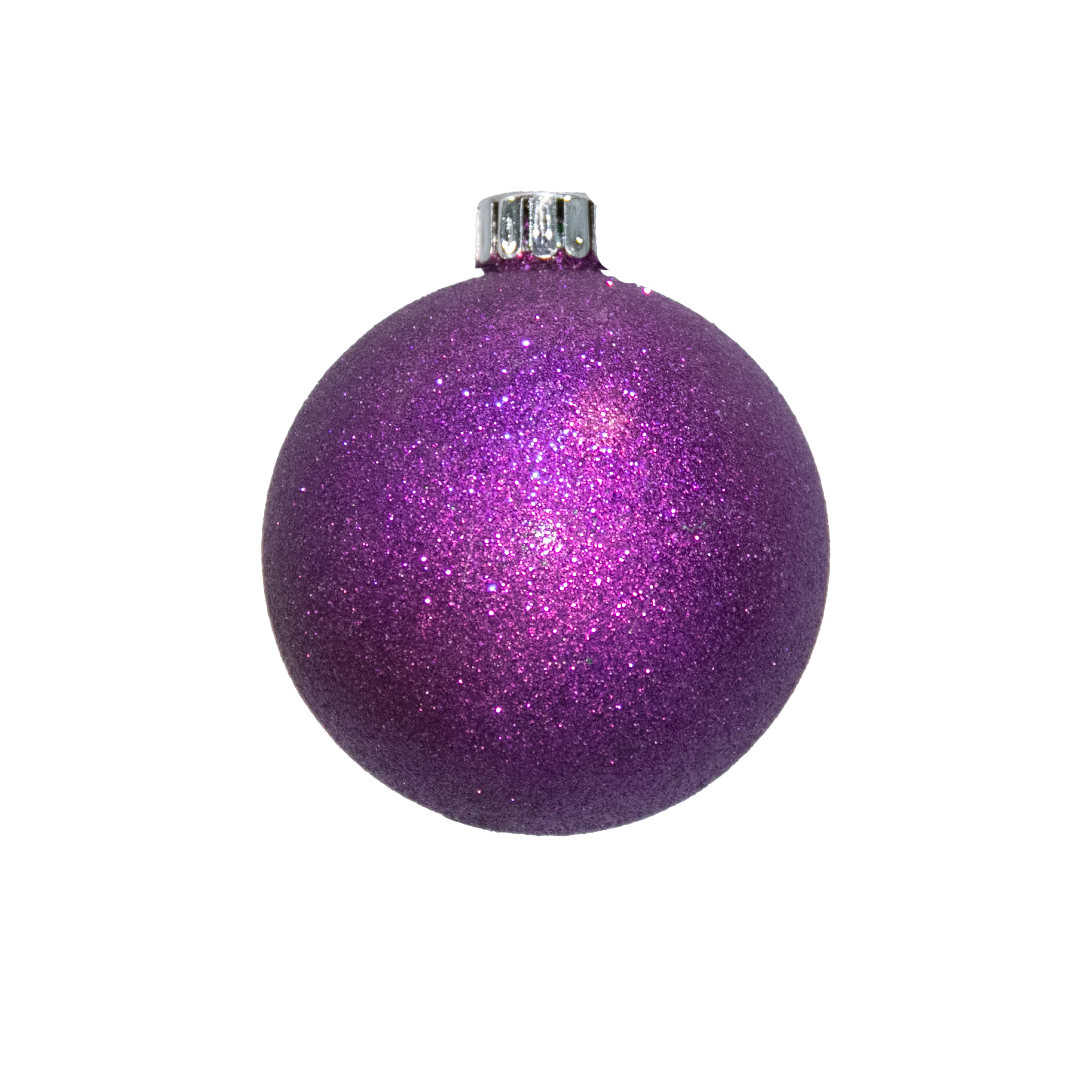 Shatterproof Violet Glitter Ball Ornament, 3" (80MM)